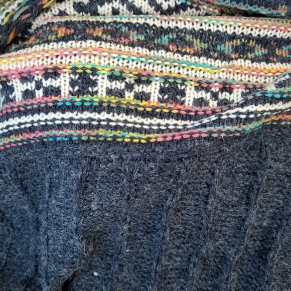 Navy Blue Knit Cardigan Soft Comfy Cozy Fall Trend - Picture 4 of 4